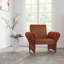 Fauteuil d'appoint rembourré à accoudoirs roulés Liana
