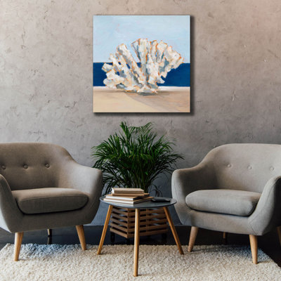  'Coral By The Shore 1' by Ethan Harper Canvas Wall Art, 37" x 37"