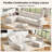 141.7"  Cloud Couch Sectional Sofa,Oversized Wide&Deep Seat Sofas For Living Room , 4 Seater With Ottoman
