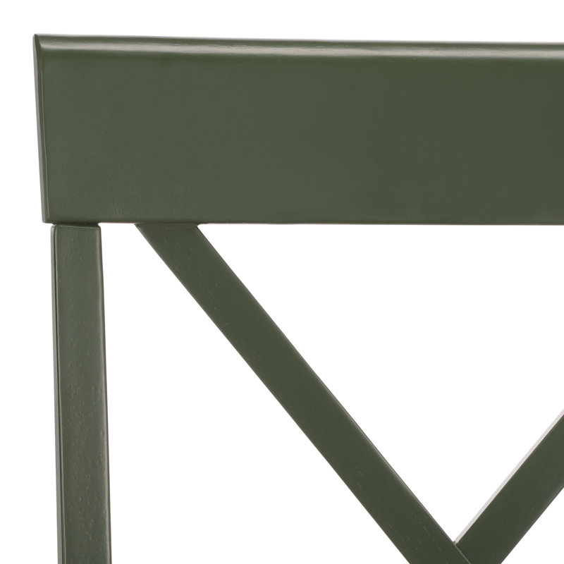 Chaise d'appoint à dossier en X Cierra, Vert foncé