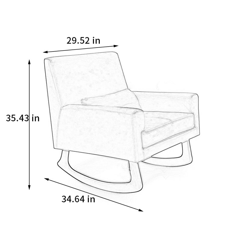 Chaise berçante en bois massif