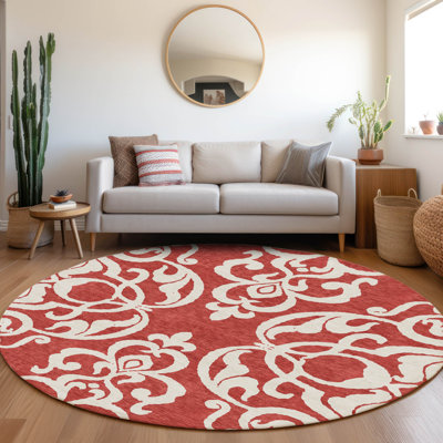 Tapis rouge Prisco lavable à la machine de qualité supérieure