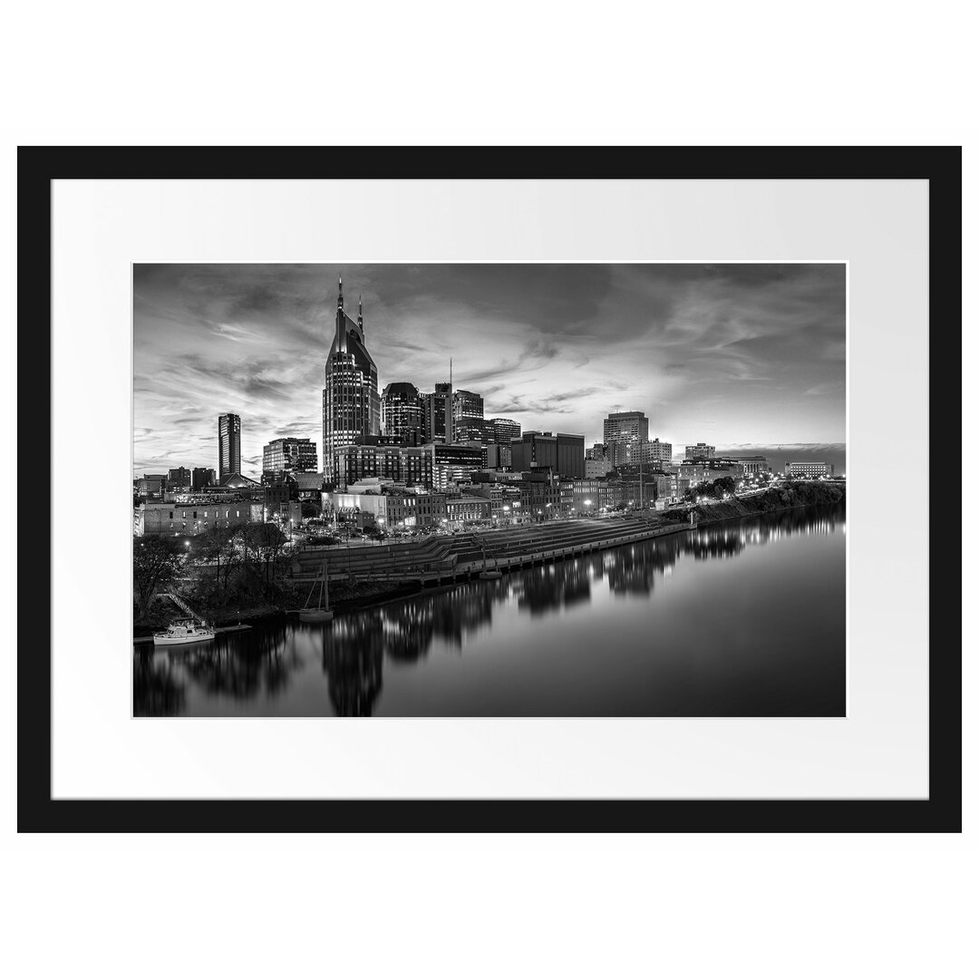 Gerahmtes Poster Nashville Skyline Panorama