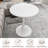 27.6-Inch White Coffee Table, Mid-Century Modern Style Dining Table, Suitable For 2-4 People, Featuring A Round Marble Tabletop, Perfect For Various Settings.-84055259-84055262
