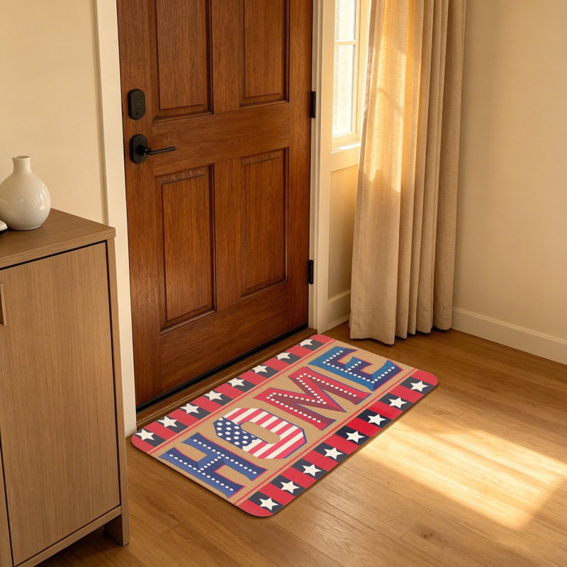 Tapis d'entrée rectangulaire patriotique Rivet Home 20 po x 32 po
