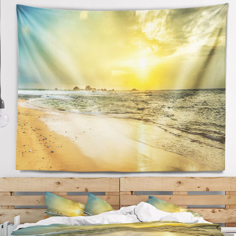 Tapisserie panorama au coucher de soleil, H 32 po x l 39 po