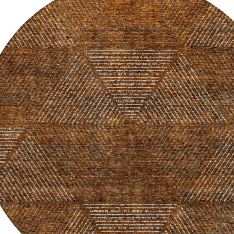Tapis d'intérieur rond 8 po Terra Cotta
