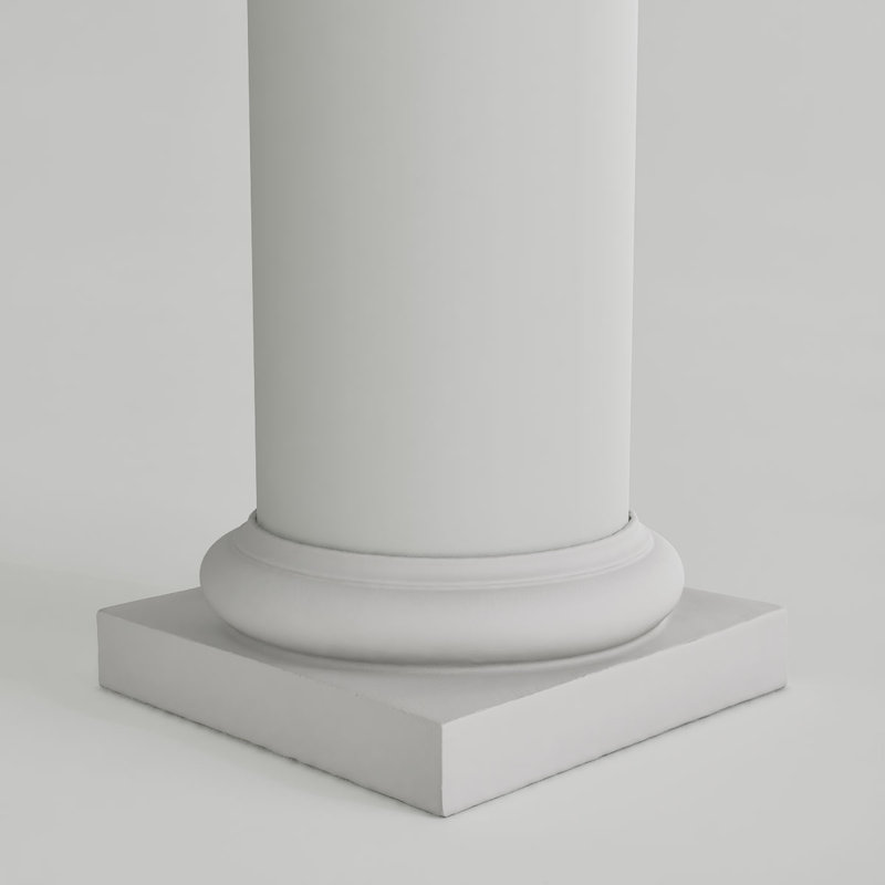 Colonne ronde Endura-Stone, 8 po de diamètre x H 8 pi, Base toscane et Empire Capital, Plan type A - non fendu / entier