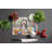 Decorating Easter Bearded Collie Glass Cutting Board