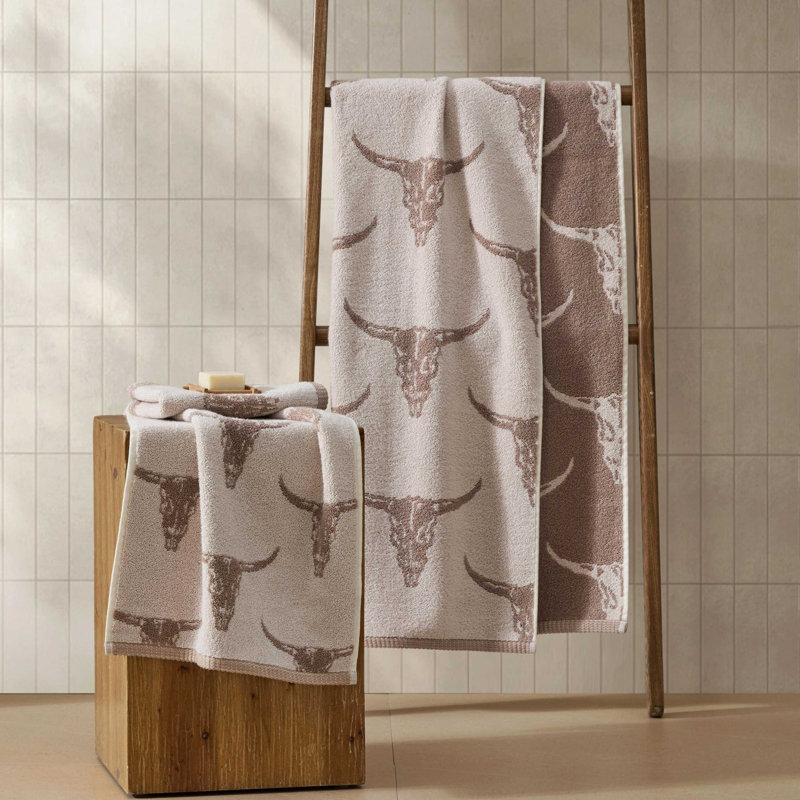 Wrangler Steer Head Beige 3 Piece Towel Set