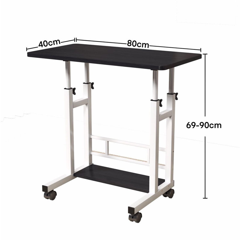 Iron Floating Desk, Black/White