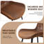 Ensemble de table de salle à manger rectangulaire pour 8 personnes, ensemble de table de salle à manger 71 po avec 8 chaises rembourrées et tablette de rangement, plateau de table en bois avec structure en métal-2083879521