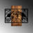 Elegant Decorative Wooden Wall Accessory, 22.4 x 25.2 inches | 100% Real Wood with Walnut & Black Finish, Thickness: 1.2 inches | Stylish Home Décor, Unique Color Variations, Easy Wall-Mount Design-899801058