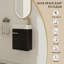 Meuble-lavabo simple mural 16 po avec plateau en céramique 16 po