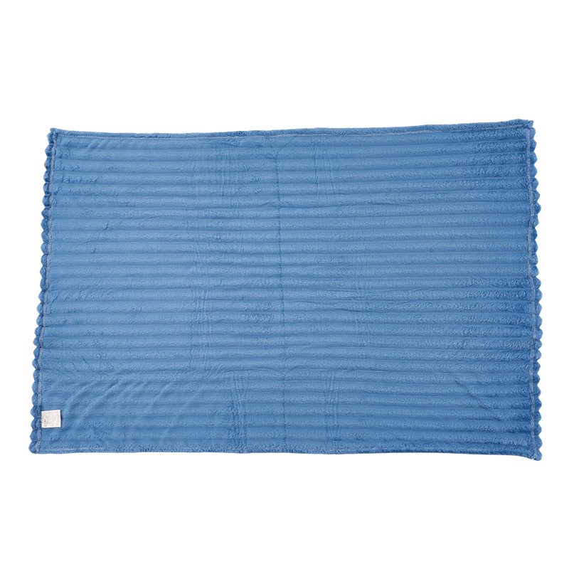 Machine Tufted Throw Blanket, Blue, 200cm x 180cm, Striped
