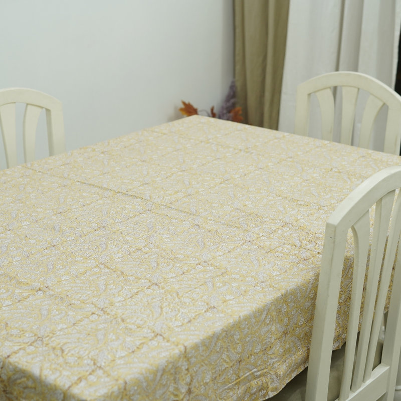 Red Barrel Studio®: Nappe décorative en coton à imprimé bloc pour chaque décor, Blackforest (14 places), Rectangle de 160 po
