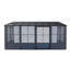 Solarium mural Gazebo Penguin Florence 2,4 m x 4,9 m, toit en polycarbonate noir-112324274