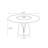 CR039AEH-WFUS1 Modern Round Dining Table with Lazy Susan for 4-6, Sintered Stone Tabletop, Solid Pedestal Carbon Steel Base Pre-Assembly-101644227-101644228-101644231