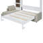 Grand lit escamotable, lit escamotable avec canapé et tablettes