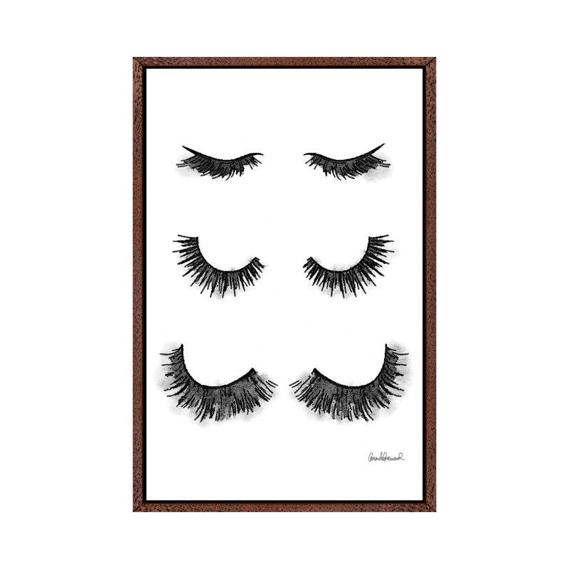 Lash Set by Amanda Greenwood - Painting on Canvas, 66.04 cm H x 45.72 cm W, Classic Brown Wood Framed Canvas