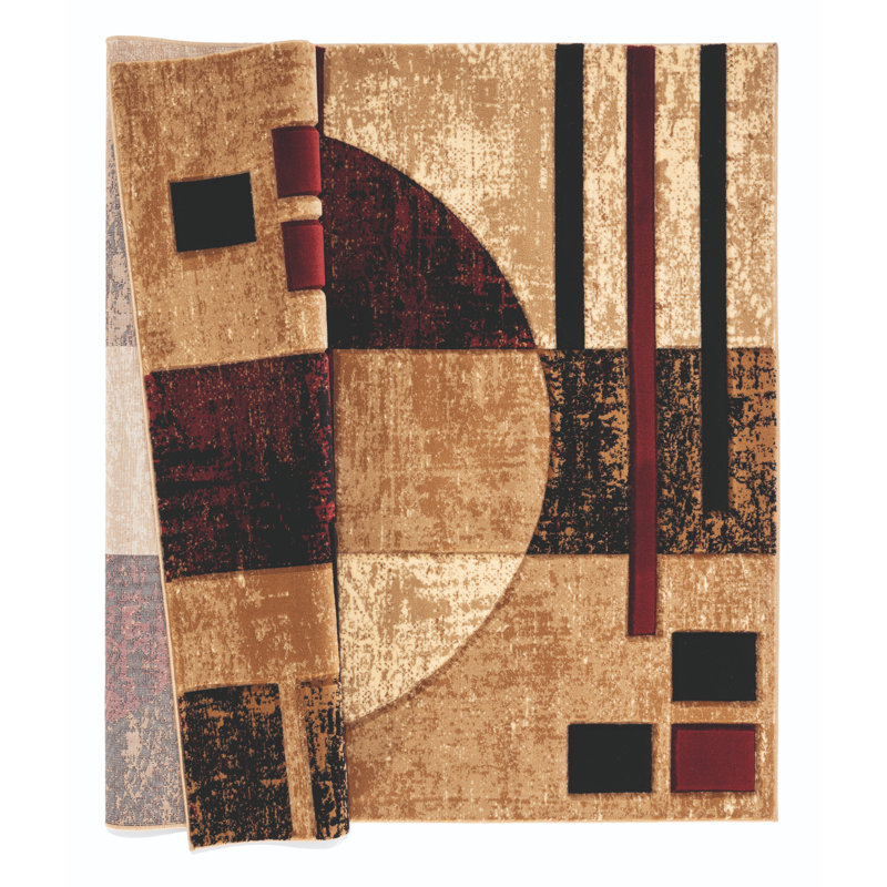Merito Abstract Indoor Rug, Rectangle 1'10" x 2'8"