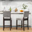 Lark Manor™ Upholstered Bar Stool Set Of 4 W/ Solid Rubber Wood Legs Grey-1277762687