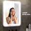 Miroir de salle de bain 36 po x 28 po, éclairé, à intensité variable, 3 couleurs de température, brouillard, fonction de mémoire, miroir de maquillage pour mur d'évier avec, 36 x 28, temp, monté