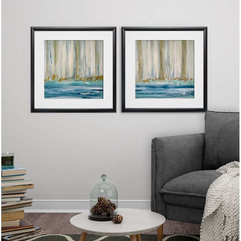 «Mountain Water», impression encadrée, Cadre noir