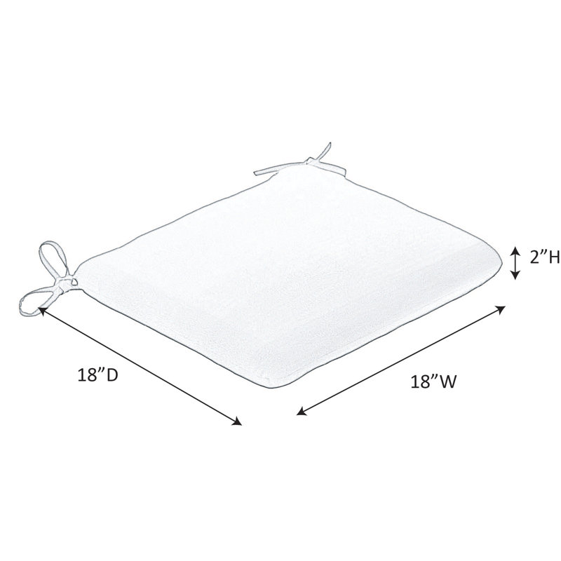 Coussin de siège d'intérieur / extérieur 2 pièces en tissu décontracté Sunbrella®, Toile bleu marine Sunbrella®