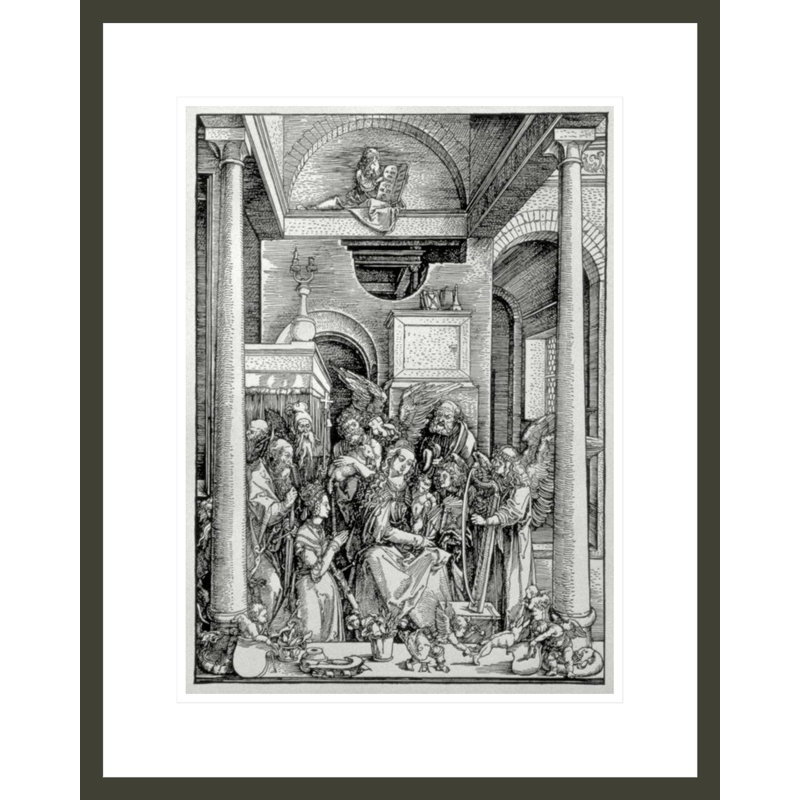 La Vierge et l'enfant avec les saints par Albrecht Dürer, impression giclée sur cadre, H 21,75 po x l 17,38 po