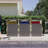 Garbage Bin Shed Stores 3 Trash Cans With Pneumatic Support Rod, With Lockable Doors & Waterproof Lid Chain, For Patio,Garden,Backyard-125096884