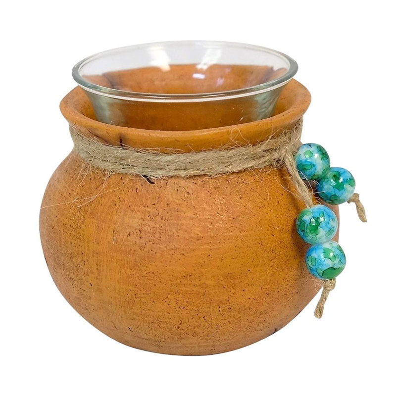 Resin Rustic Southwestern Aztec Navajo Votive Candle Holder Set of 2 Tea Light Home Decor