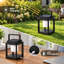 Lanterne solaire d'extérieur à DEL 7,4 po à intensité variable et rechargeable à commande tactile pour patio, camping et jardin-124525163