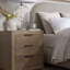 Cora Polyester Upholstered with Solid Oak Dark Cinder Wood Finish King Bed-1913816884