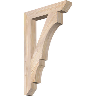 3 1/2"W x 22"D x 34"H Balboa Slat Smooth Bracket, Douglas Fir