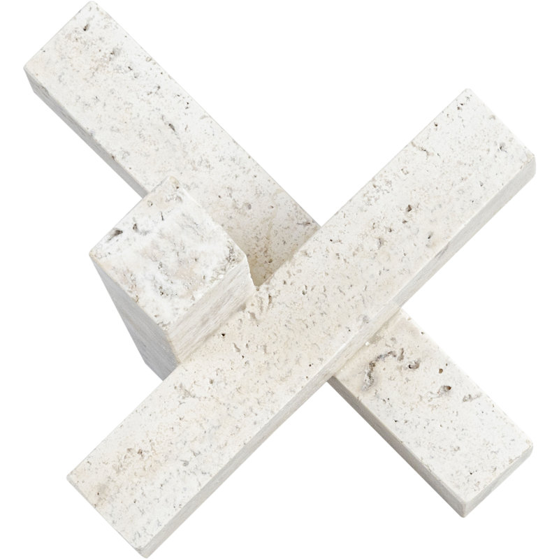 Stix Travertine Decorative Object, Travertine