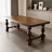Walnut Rectangular Solid Wood Dining Table-12507745