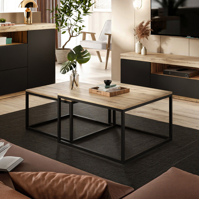 Adiza 3 - Piece Living Room Table Set, Black
