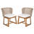 Hapeville Patio 3-Piece Acacia Wood Bistro Set With Wicker Back