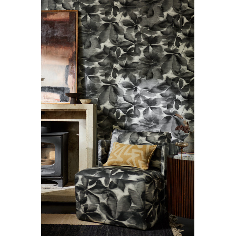 Grounded Fabric, Black Earth/Parchment