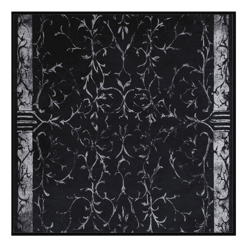 Velvet Raven Rug, Square 7'