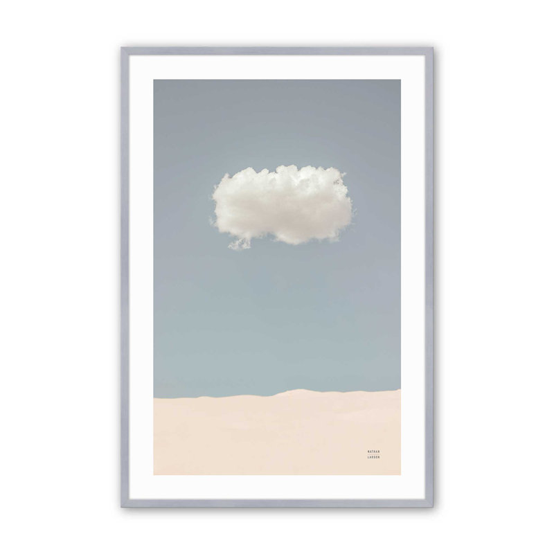 «Nuage solitaire», Cadre en chrome poli, H 17,25 po x l 13,25 po
