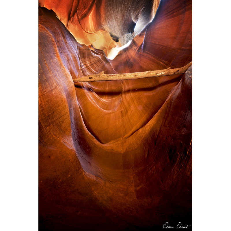 Sun Shining Through Canyon V by David Drost - Photograph, 122 cm H x 81 cm W, Wrapped Canvas