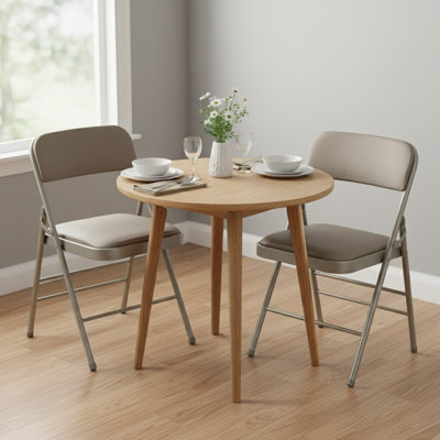 Khael Vinyl Padded Stackable Folding Chair
