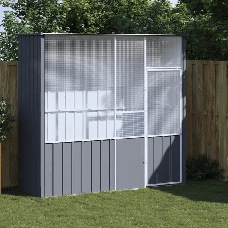 Bletchley Weather Resistant Bird Cage, Anthracite, 200cm H x 215cm W x 78cm D.
