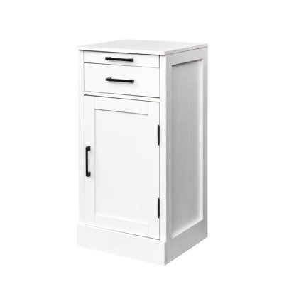White Modular Wine Cabinet For Dining Room, Spacious Interior, Drawer Essentials, Display Decorations Brown Walnut Storage Living Room - Keep Your Space Neat