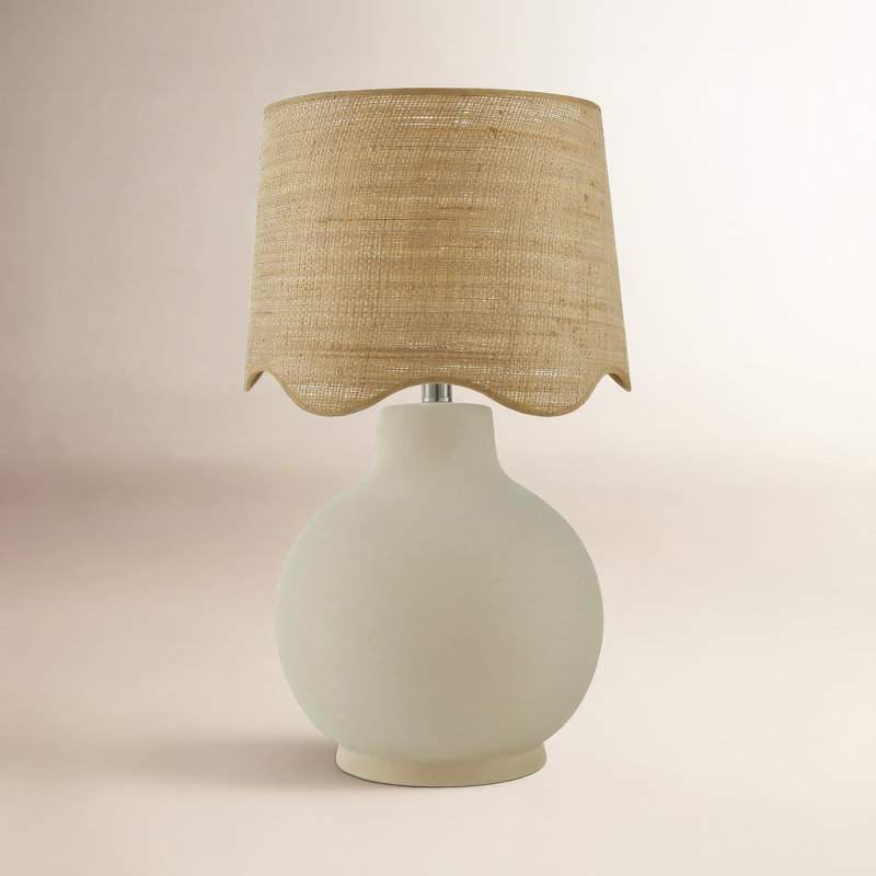 Canvey Maura Accent Table Lamp, Tan, Cream, 22"H x 15"W x 15"D
