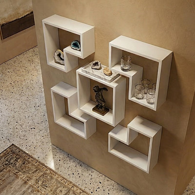 Aurelia 5-Piece Geometric Modular Floating Shelf Set