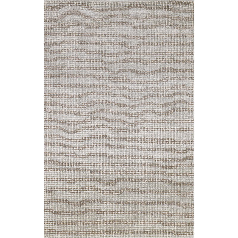Trenta Abstract Area Rug in Khaki, Rectangle 7'9" x 9'9"