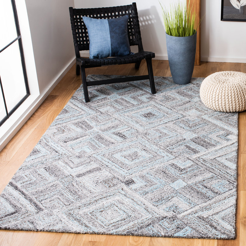Glencoe Hand Tufted Performance Geometric Rug, Rectangle 6' x 9'